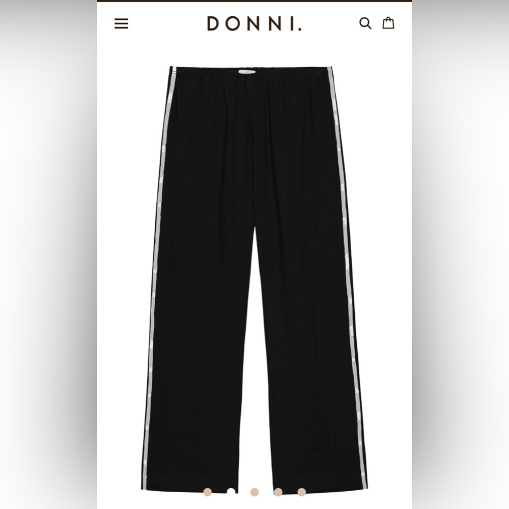 NWT. DONNI black linen crop pants. Size medium. Currently sold out on website.